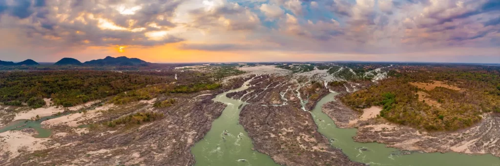 איים על נהר המקונג, גבול לאוס - קמבודיה